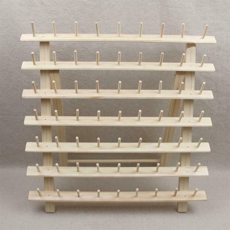 Support mural de rangement pour fil à coudre, 63 bobines, pour outils de couture en bois