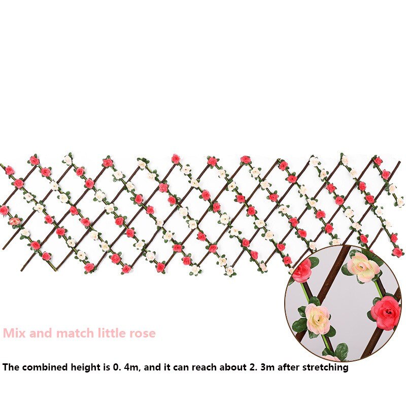 Expanding Fence Retractable FenceBack yard Home Decor Greenery Walls Artificial Garden Plant Fence UV Protected Yard Decor: F