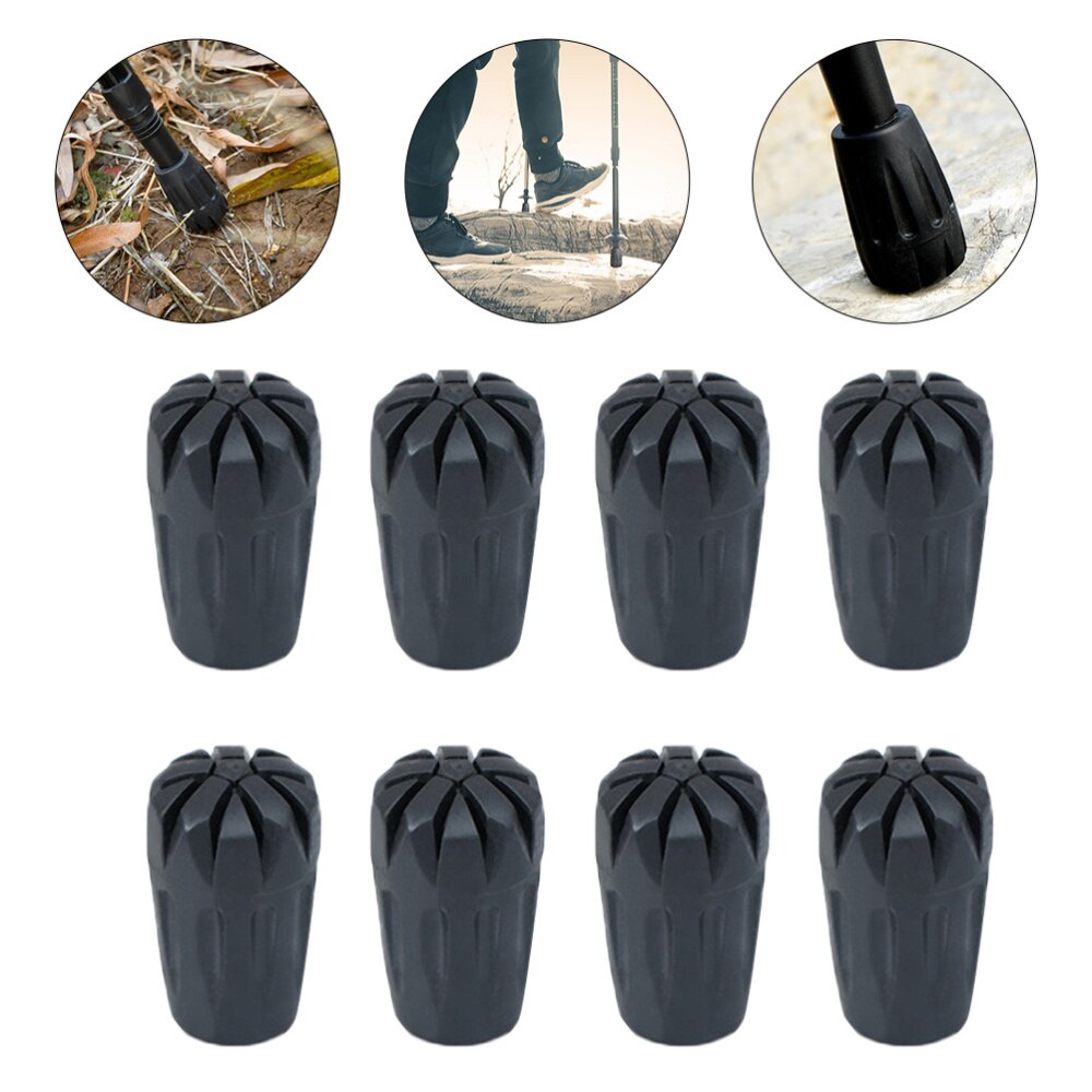 6 Punte In Gomma Per Bastone Da Passeggio 3/4 Di Pollice - Antiscivolo Con Inserti Metallici E 6 Punti Di Appoggio - 3