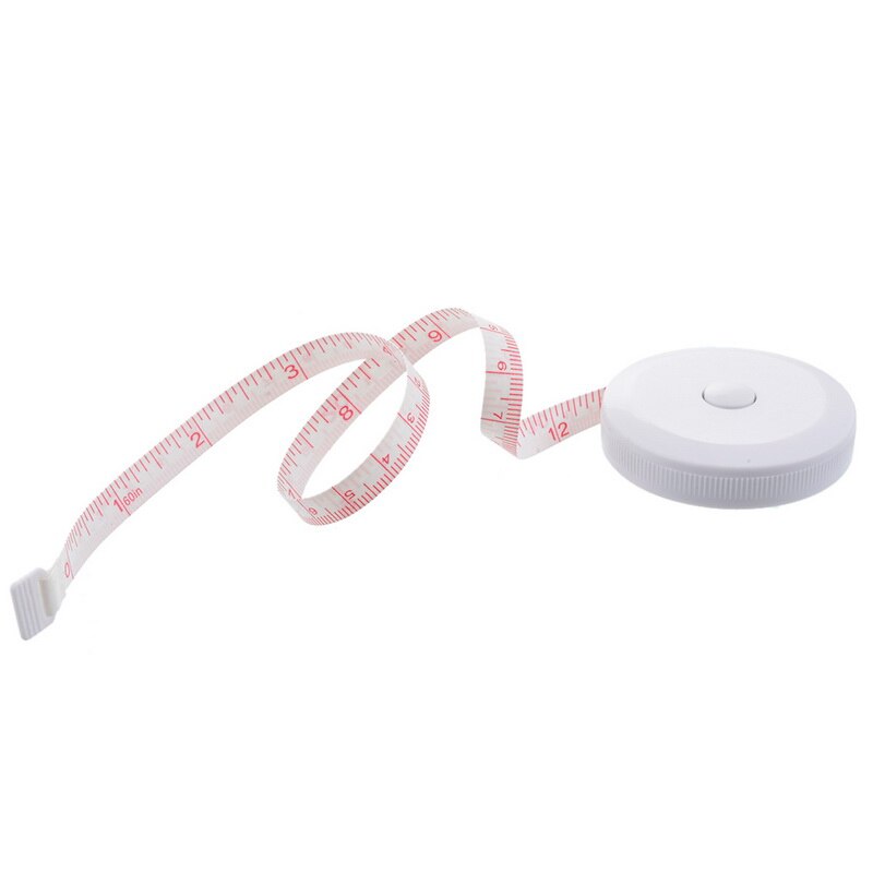 Cinta métrica portátil retráctil de 150cm/60 ", regla de altura para niños, etiqueta de máquina de coser, rollo de cinta, Color aleatorio: white