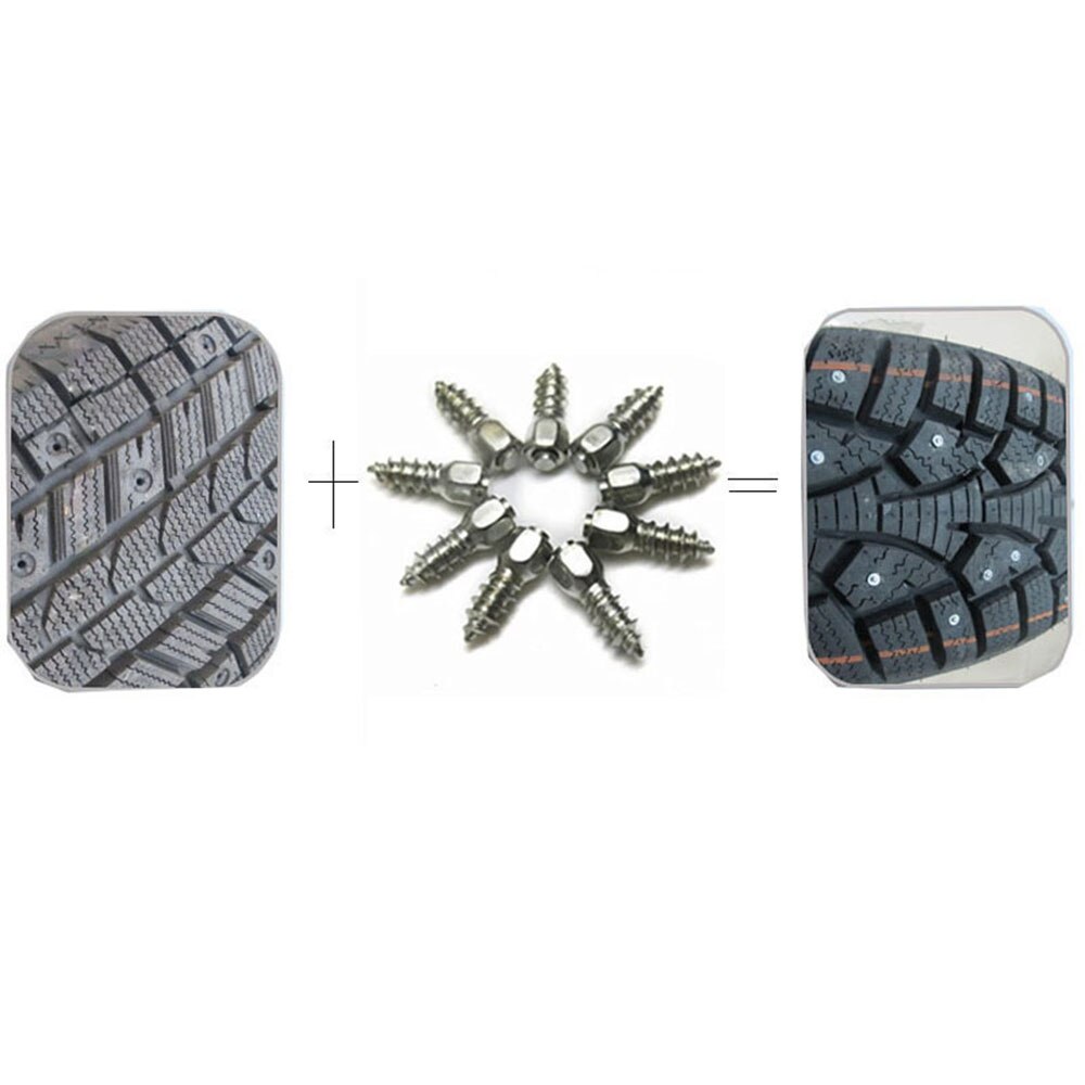 Universal clavos de neumáticos de auto invierno resistente al desgaste de acero de tungsteno de 100 Uds 4*12mm coche Suv Atv tacos para neumáticos de invierno tornillo del neumático de coche camiones