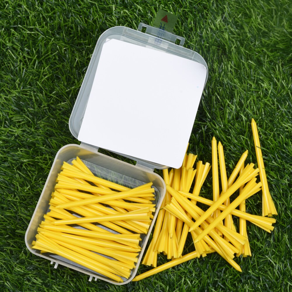 40 Stks/doos Golf Golf Tee Plastic 85Mm Onbreekbaar Plastic Golf Tees Duurzaam Stabiele Tees Golfbal Houder