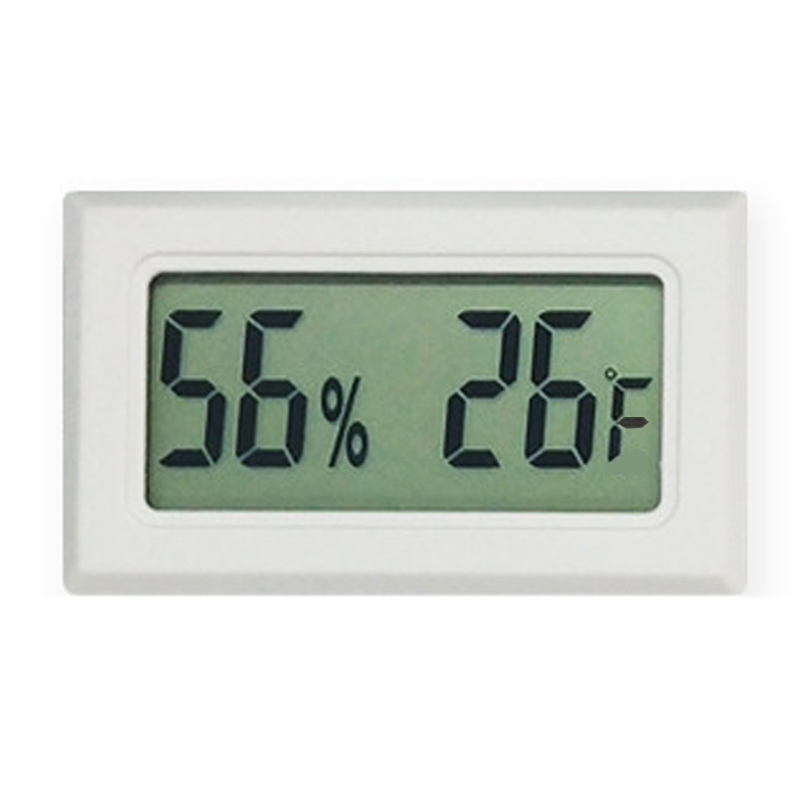 Mini digital lcd indendørs praktisk temperatursensor fugtighedsmåler termometer hygrometer bærbar måler 1pc: F