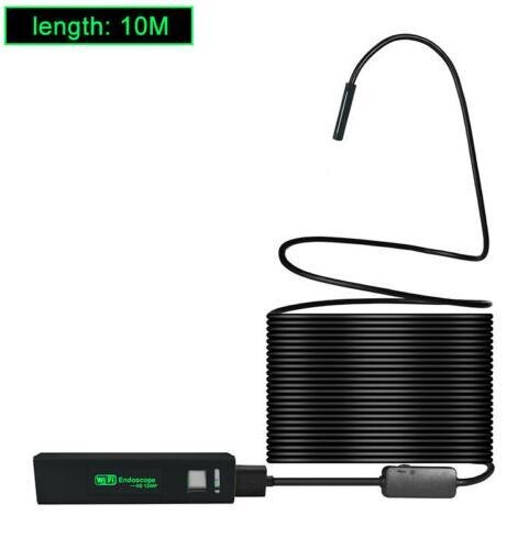 WIFI HD Camera Endoscope Waterproof 8mm 10m 5m 3.5m 2m USB Cable Inspection Video Camera Borescope Endoscope For IOS Android: 10M