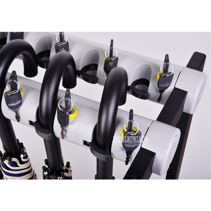 YF-12 12 Heads Office Umbrella Holder Hotel Lobby Mobile Umbrella Kindergarten Stand Metal Umbrella Rack With Lock With Wheel
