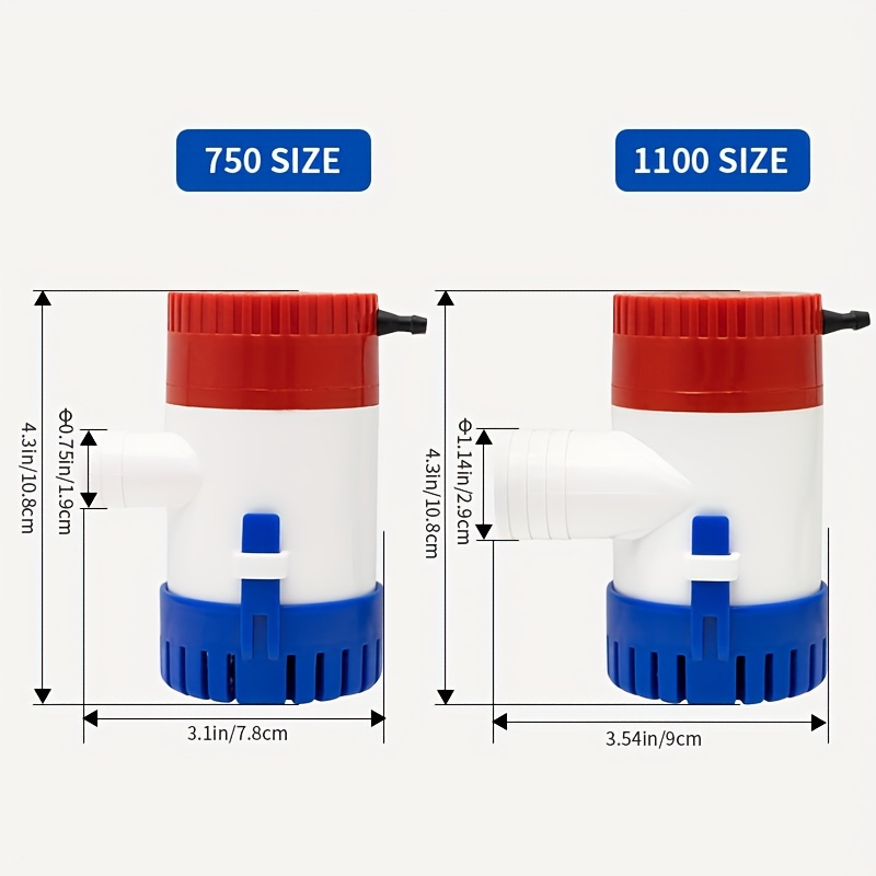 1pc rv water supply pumps, 750/1100 gph bilge pumps, 12v submersible dc water pumps, yacht pumps