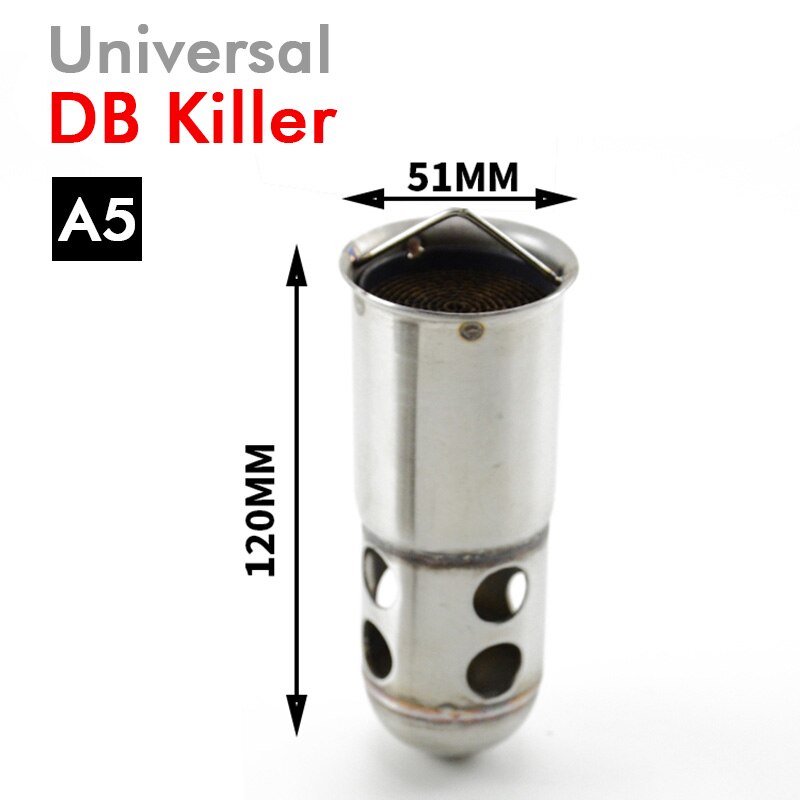 Silencieux d'échappement universel de Moto | 51MM/60MM, Moto de sortie avec DB killer silencieux, éliminateur de bruit de catalyseur