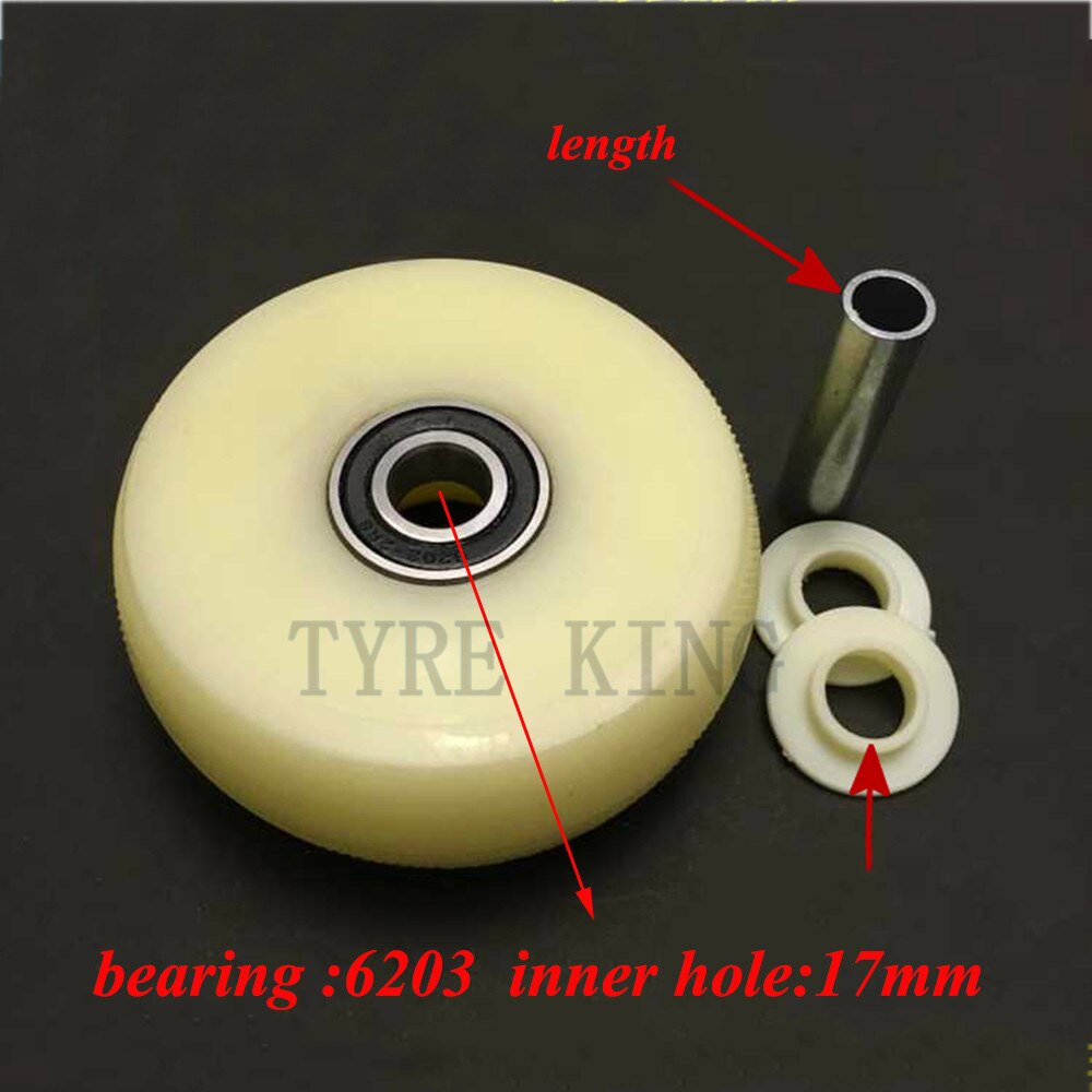 Caster About 5 Inch Diameter 123mm Wheel Heavy Nylon Single Wheel Flat Wheel Trolley Wheel Solid Wheel Wear Wheel