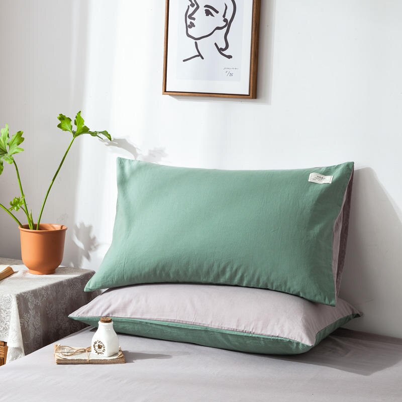 1PC 100% coton jaune taie d'oreiller couverture 48cm * 74cm taie d'oreiller décoratif literie chambre à coucher usage domestique différentes couleurs des deux côtés: shuilvqianhui