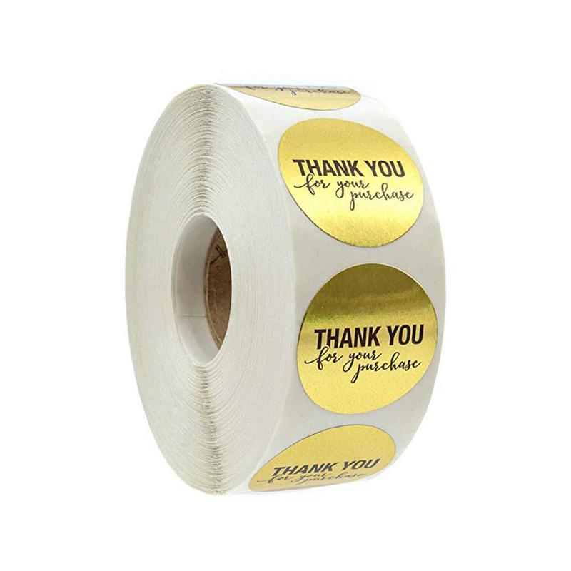 Rollo hecho a mano con corazón de amor, etiqueta de sellado, adhesivo de papel Kraft Natural, pegatinas de de manualidades, 500 Uds. Por rollo