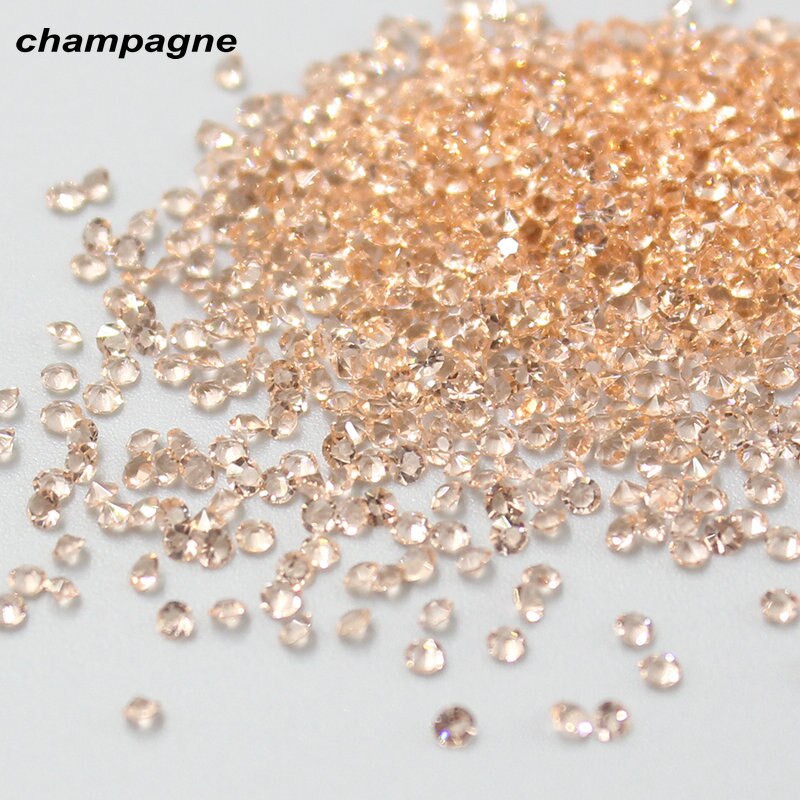1440 unids/lote 1,3mm gemas Multicolor de Arte de uñas Micro diamantes de imitación Mini decoración de uñas ACCESORIOS DE MANICURA: champagne