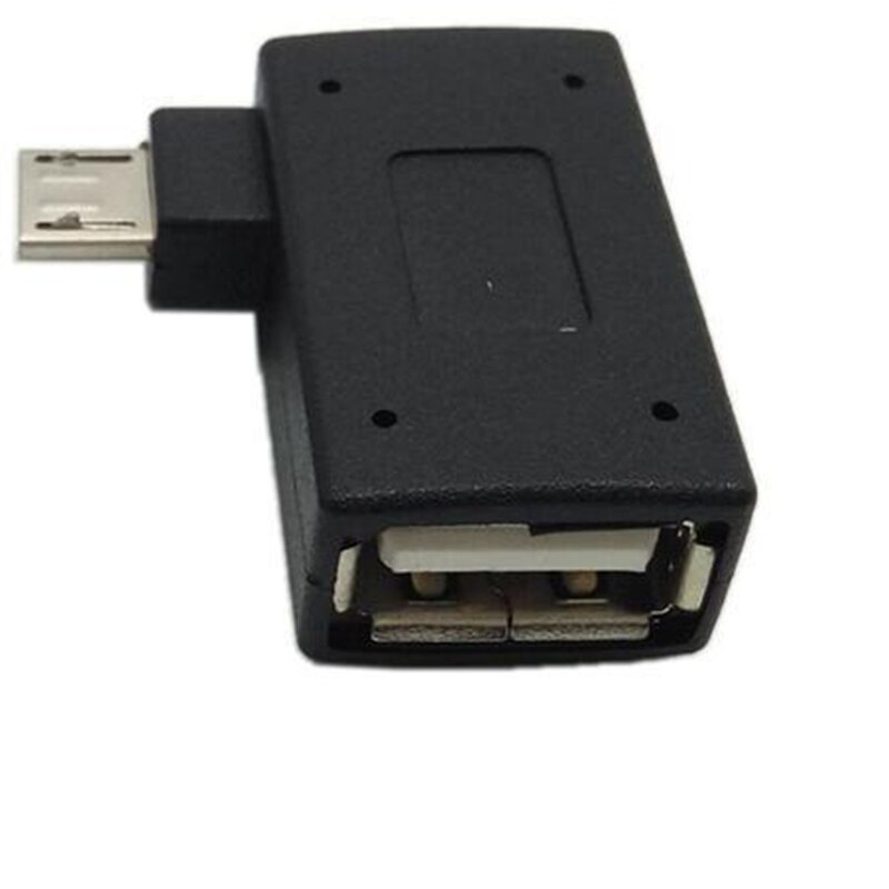 Micro Adapter Usb 2.0 Vrouw Naar Man Micro Otg Voeding Port 90 Graden Links 90 Haaks Usb otg Adapters