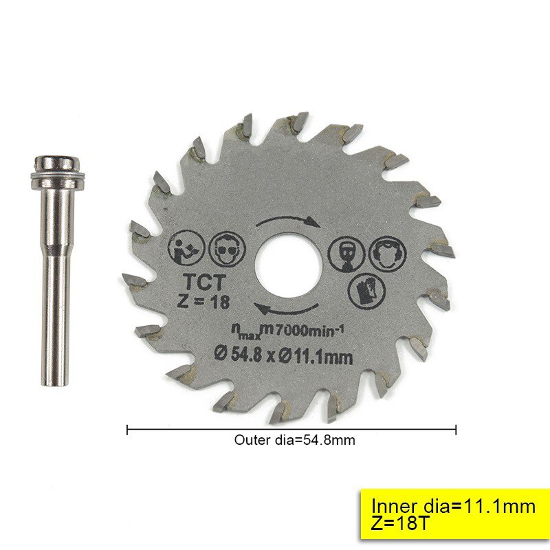 Out diameter Wood Cutting Blade 54.8 mm Mini Circular Saw Blade: 1PCS 54.8 TCT 18T