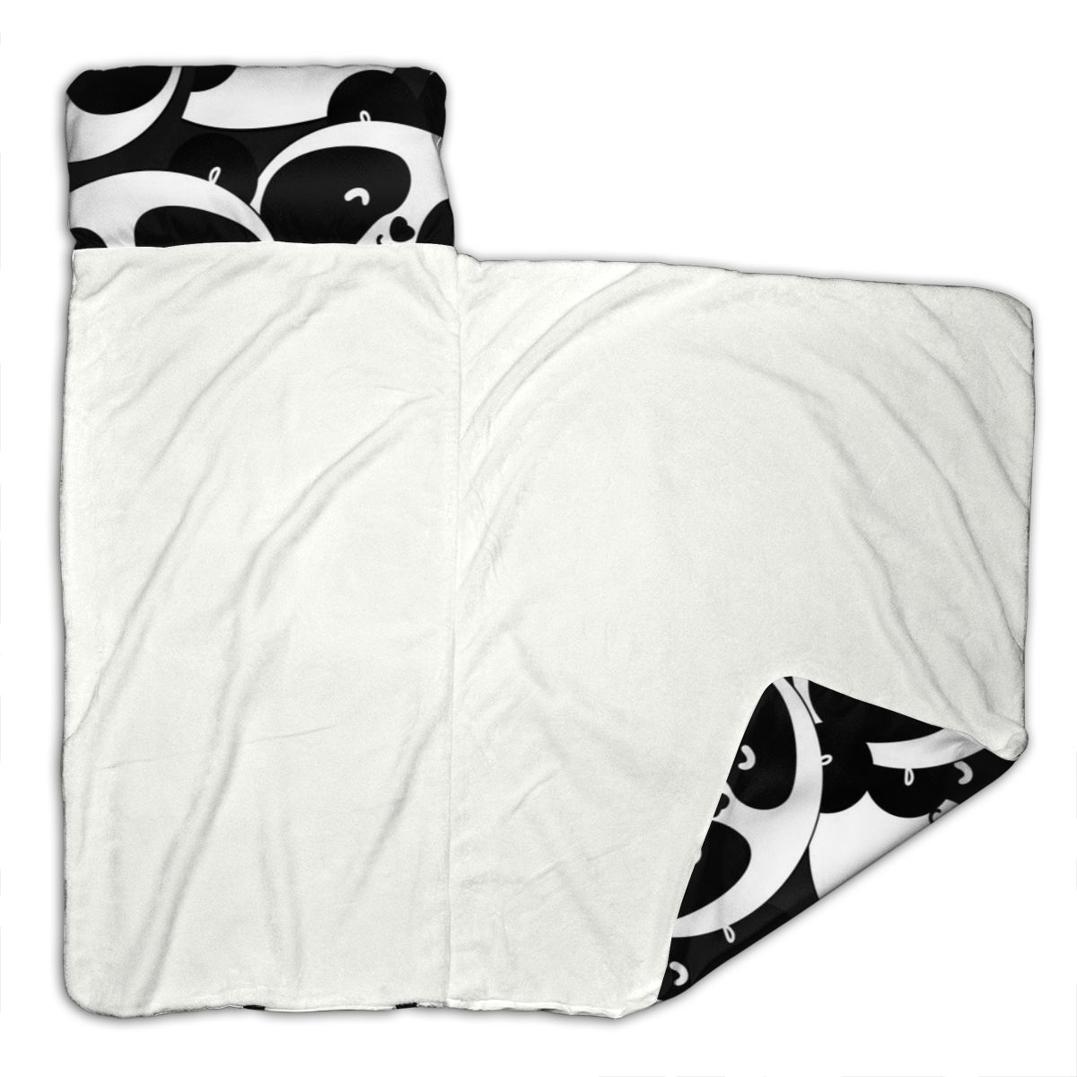 Panda noir et blanc têtes matelas enfant en bas âge sieste tapis de couchage maternelle enfants ensemble de literie avec oreiller