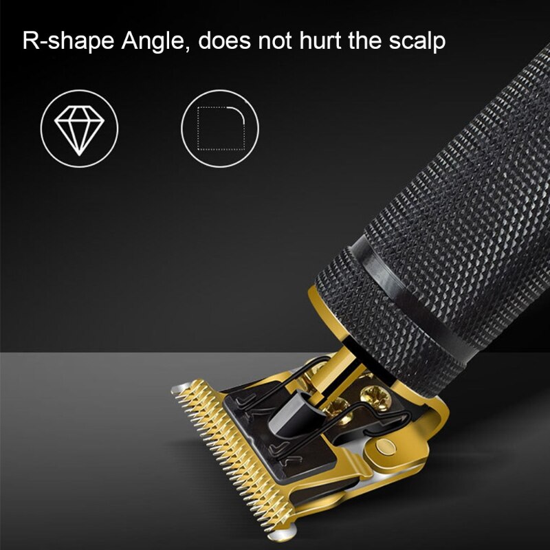 Tondeuse à cheveux professionnelle sans fil 0mm tondeuse à baldaquin t-blade pour hommes zéro gappé détail barbe rasoir Barbershop