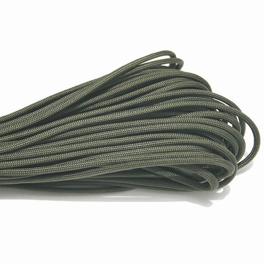 Cuerda de pesca Paracord 550, cuerda de paracaídas cuerda de 7 hebras 100FT 31m: ArmyGreen