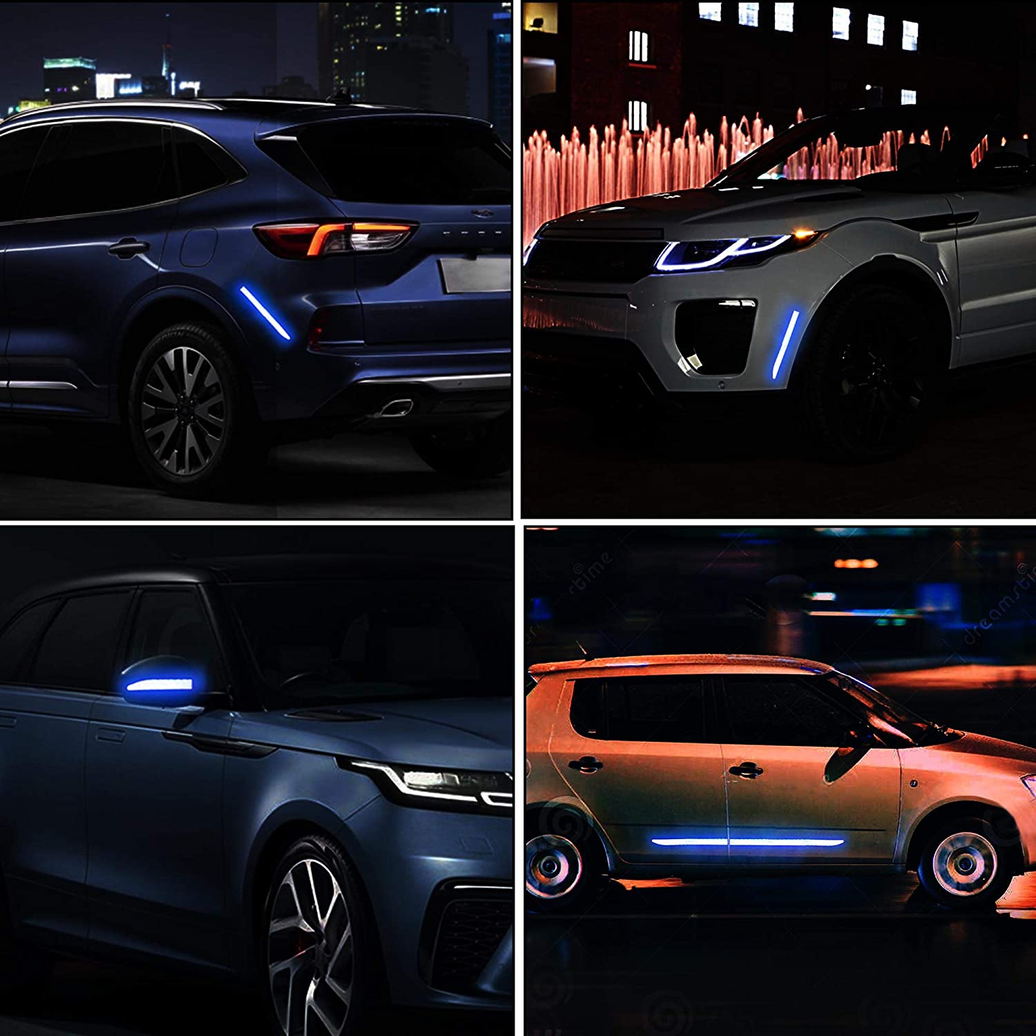 High-Intensity Night Visibility Reflective Decal Universal Safety Warning Diamond Grade Waterproof Self Adhesive for Car Trunk