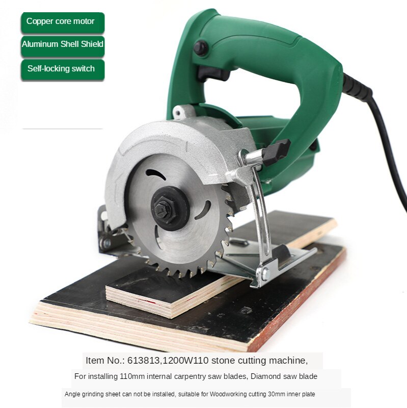 4 pouces scie circulaire électrique Portable électrique cannelure marbre Machine 1400W enfichable haute puissance bois marbre Cutter