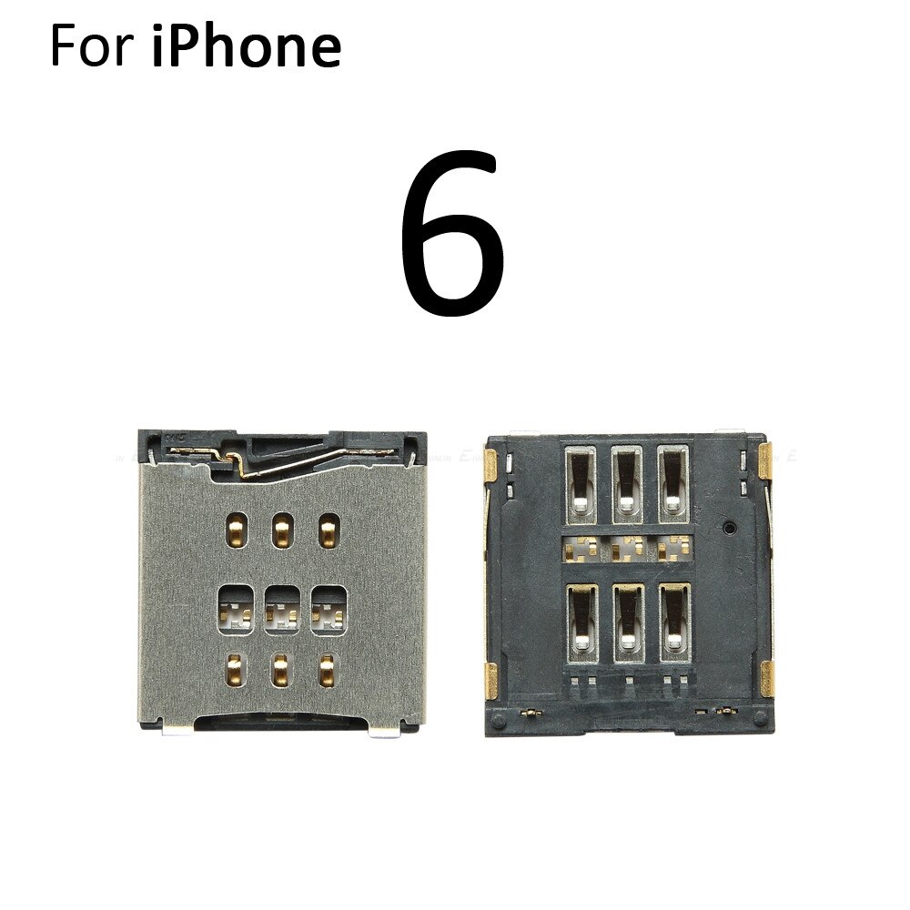 Sim-kort fack kortplats hållare läsare del för iphone 5 5s se 5c 6 6s 7 8 plus fack kortplats uttag: För iphone 6