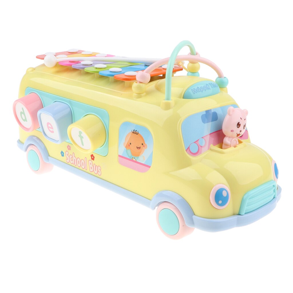 Jouet de Bus 5 en 1 pour enfants, modèle Push And Pull, Musical