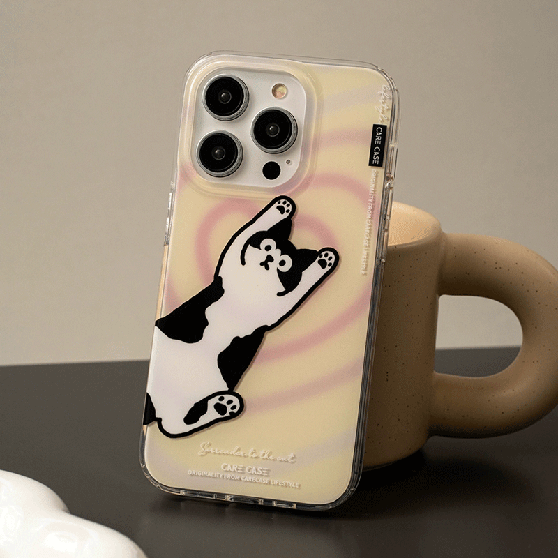 Ins coréen Niche mignon vache chat fille coque de téléphone pour iPhone 16 Pro Max 15 14 13 12 11 Mini 7 8 Plus Simple Y2K coques de téléphone
