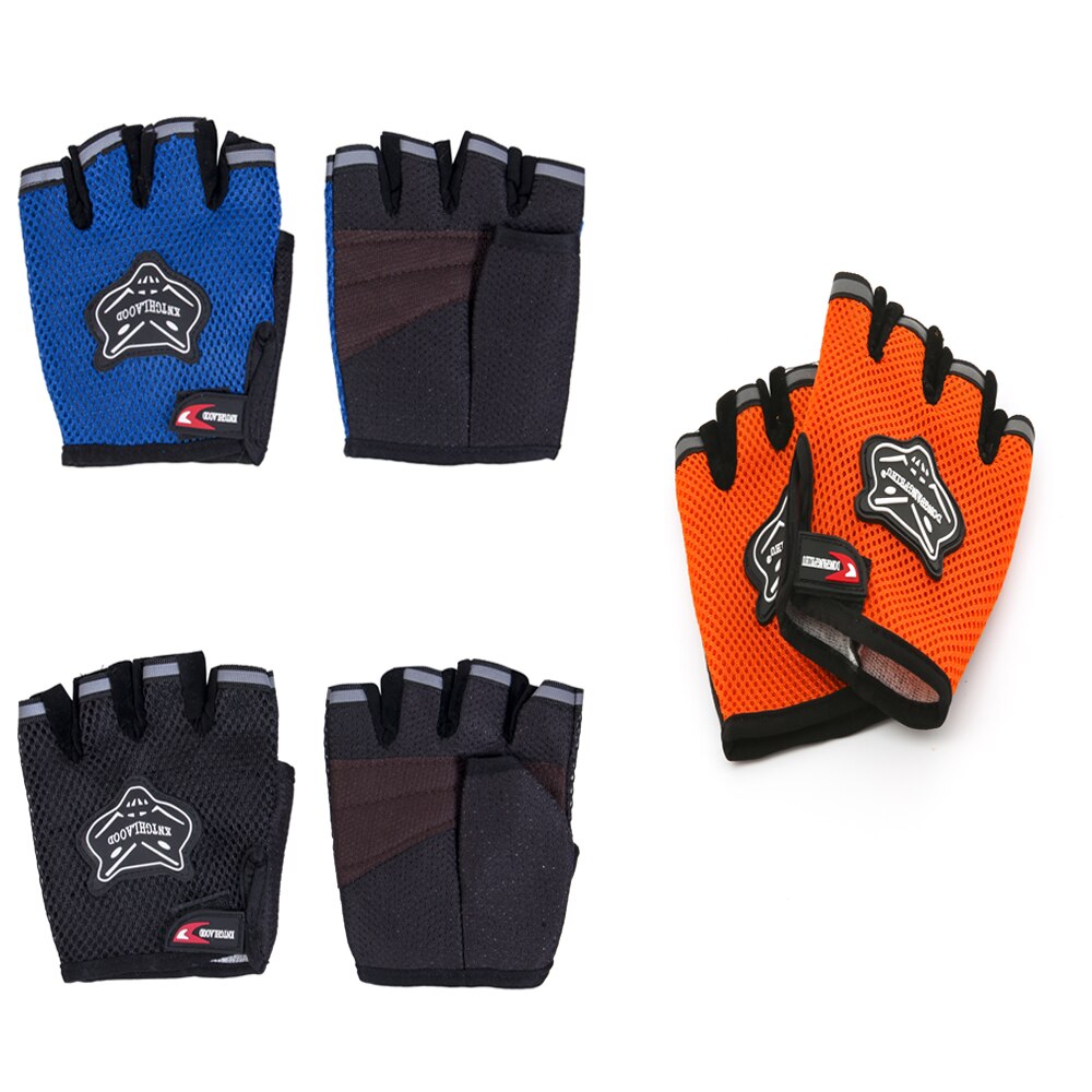 Pudcoco 7-16Y Kids Volwassenen Fiets Half Vinger Handschoenen Fietsen Mesh Handschoenen Fiets Sport Korte Handschoenen 4 Kleuren