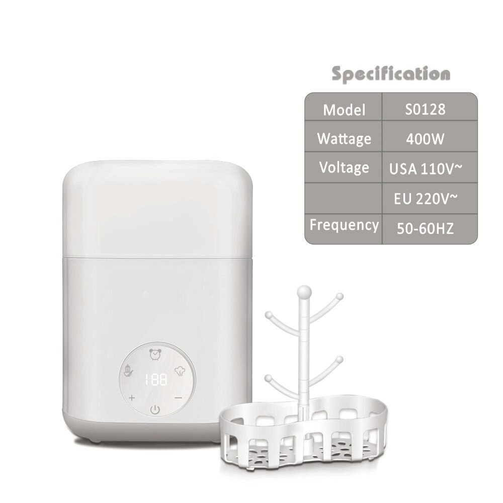 Babyflesverwarmer, huishoudelijke led-display temperatuurregeling, elektrische stoomsterilisator voor voedingsflessen
