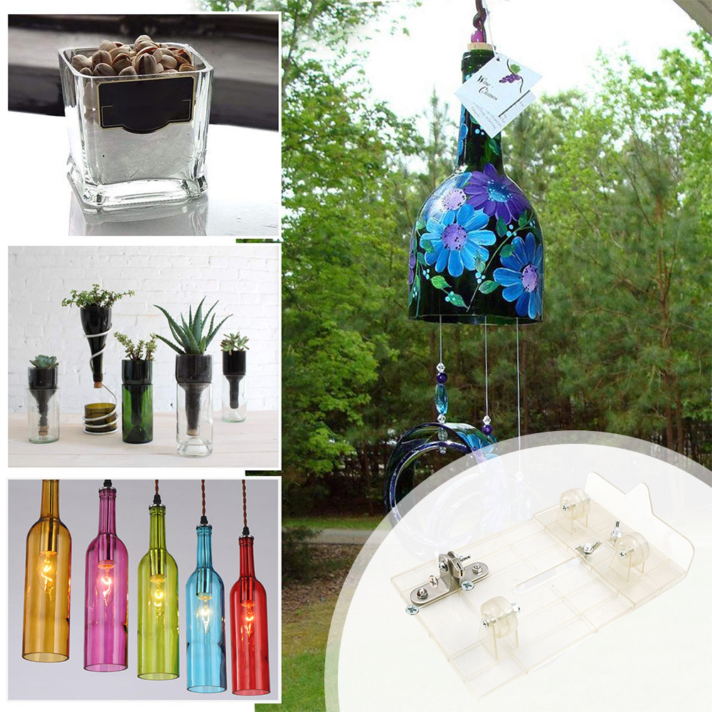 Cortador de botellas de vidrio DIY ajustable Universal, cortador de vino, cerveza, herramienta de corte de botellas de vino, manualidades para botellas de vino, herramientas manuales