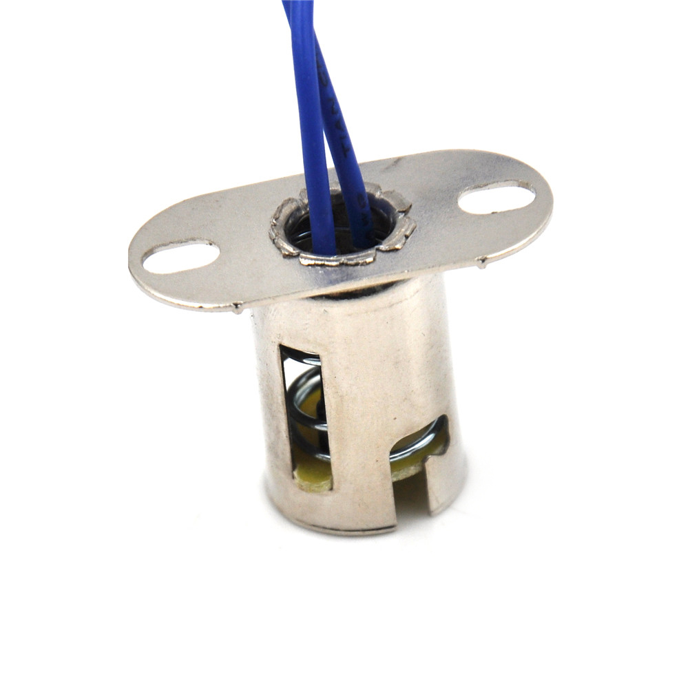 Portalámparas de Metal B15, casquillo B15D, base de soporte de lámpara de pie plano, casquillo Ba15d