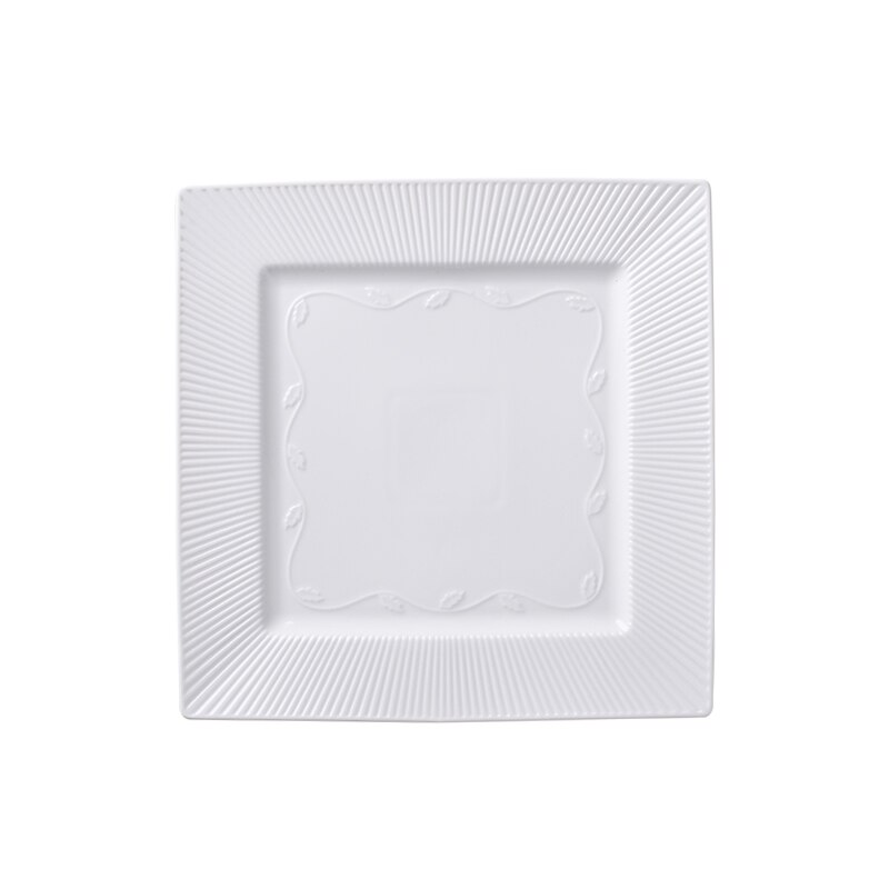 Home Kitchen Servies Pure Witte Steak Plaat Vlakke Plaat Keramische Zoete Hart Schotel