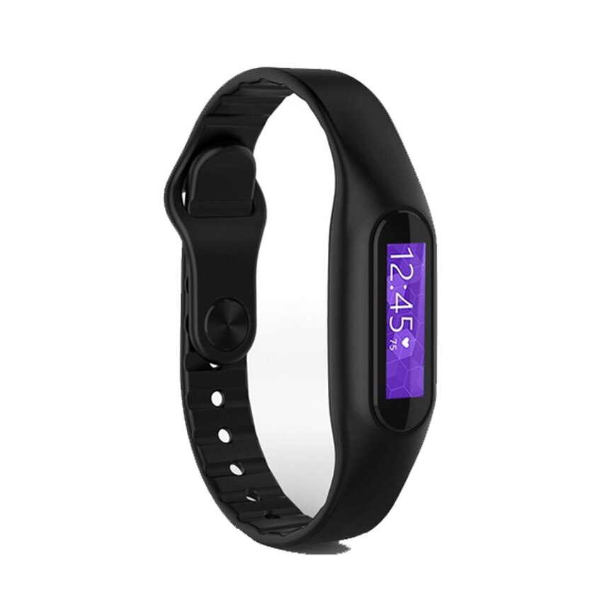 E06 Smart Healthy Bracelet Waterproof Pedometer Tracker Bracelet Fitness Sleep Tracker Bluetooth Watch for Iphone Android: Black