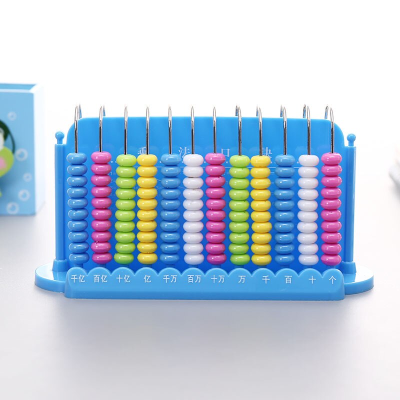 Børn matematik tolv linjer mod abacus aritmetik undervisningsstøtte matematik pædagogisk legetøj tidlig uddannelse papirvarer: Blå