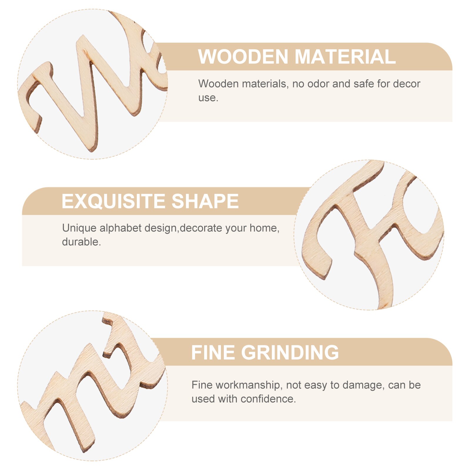 2Pcs Decorative Letter Decors Multi-function Letter Ornaments Hanging Wall Signs Home Accessory