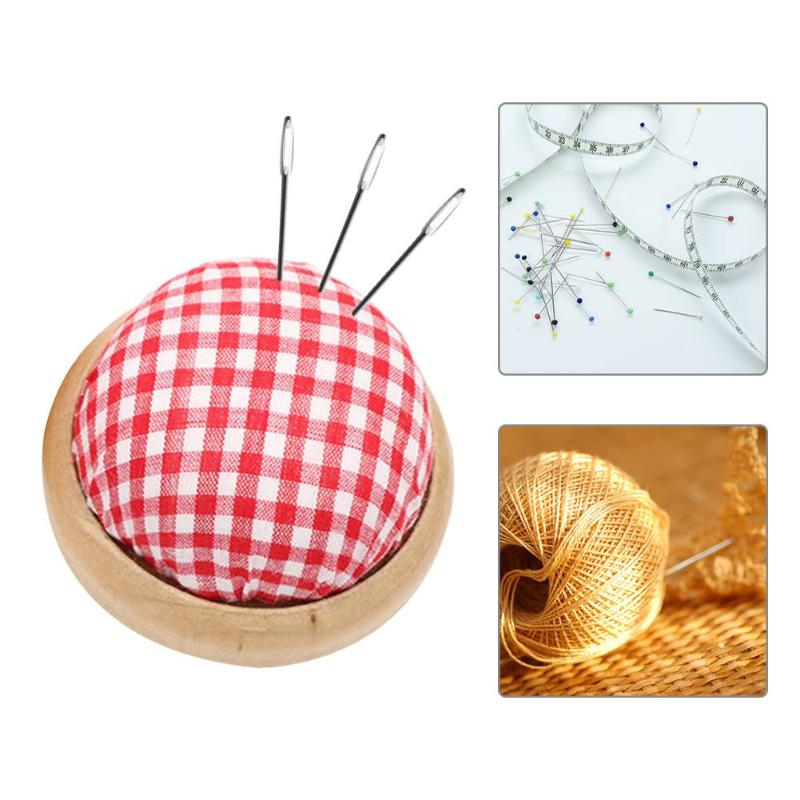 1pc mini artesanal bola em forma de diy artesanato agulha pino almofada titular acessórios de costura almofada de agulha pincoins