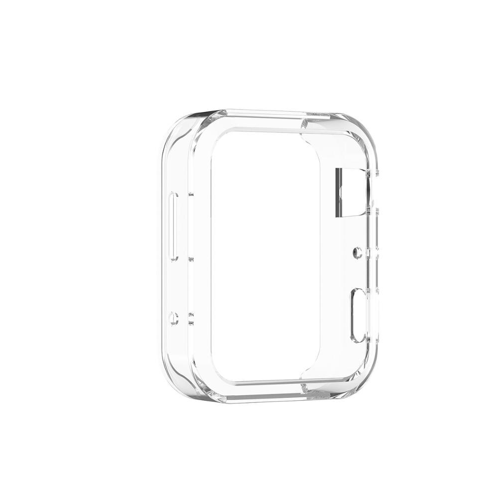 TPU Full surround protection Case For Xiaomi watch Transparent frame Protector Cover Bumper for Mi watch Protective accessories: H white