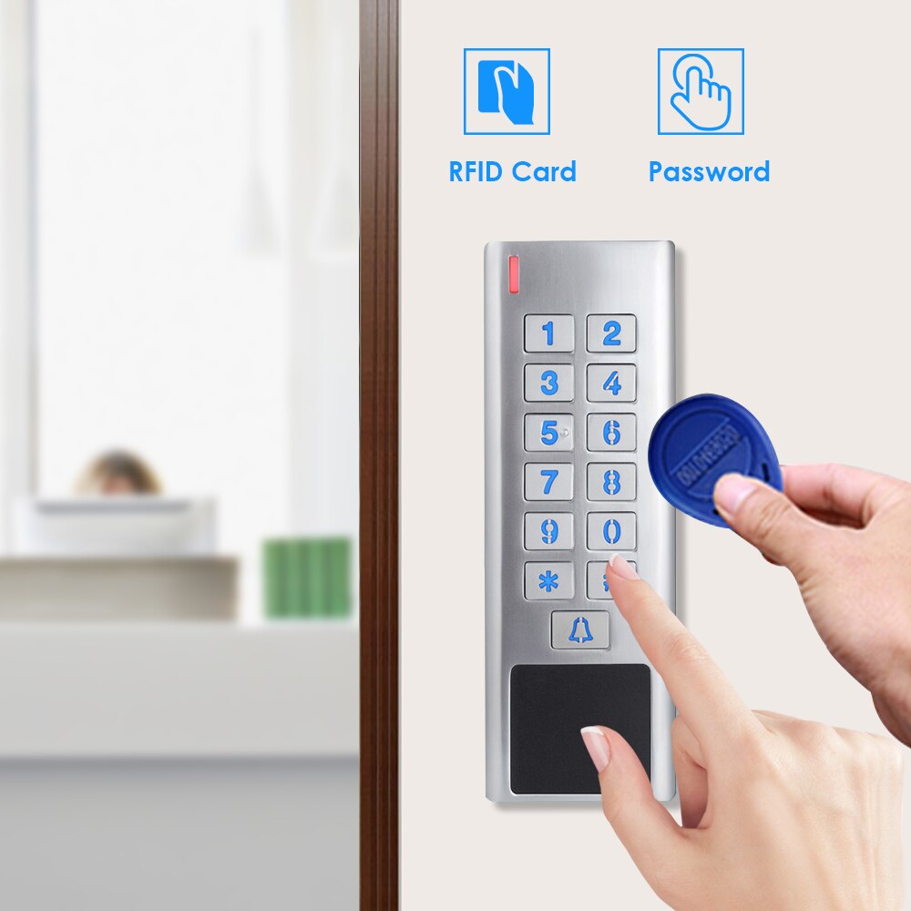 2000 User Zinc-alloy Door Waterproof IP67 Reader WG input output Access Control Outdoor RFID Access Control