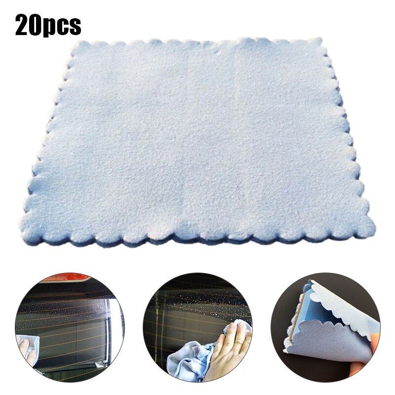 20 stk hjemme bil rengøringsklude autoabsorberende mikrofiber klude vaske håndklæder biler rengøring tørre klud 10*10 cm