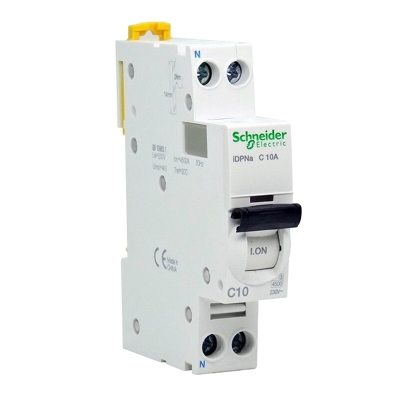 Schneider Electric MCB Circuit Breaker Air Switch 18mm Small MINI 4.5KA 2p IDPNa 1P+N AC 10A 16A 20A 25A 32A 40A