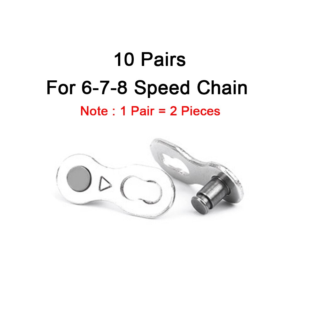 6/7/8/9/10/11 Speed Bicycle Chain Connector Lock Quick Link Master Bicycle Joint Cycling Parts Road Bike Magic Buckle: 20PCS (6-7-8)s Chain
