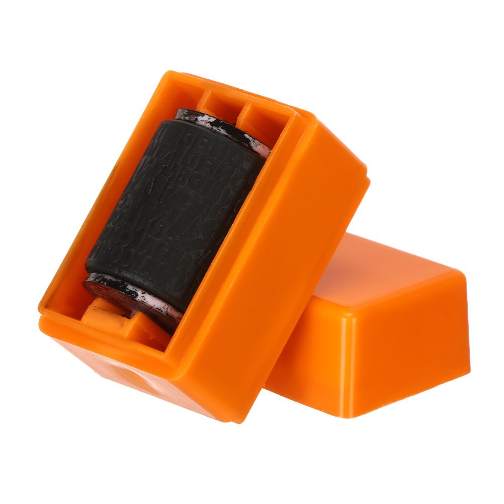 Mini Roller Stamp Portable 2 in 1Identity Cover Eliminator Messy Code Privacy Blackout Theft Protection Self-Inking: A orange