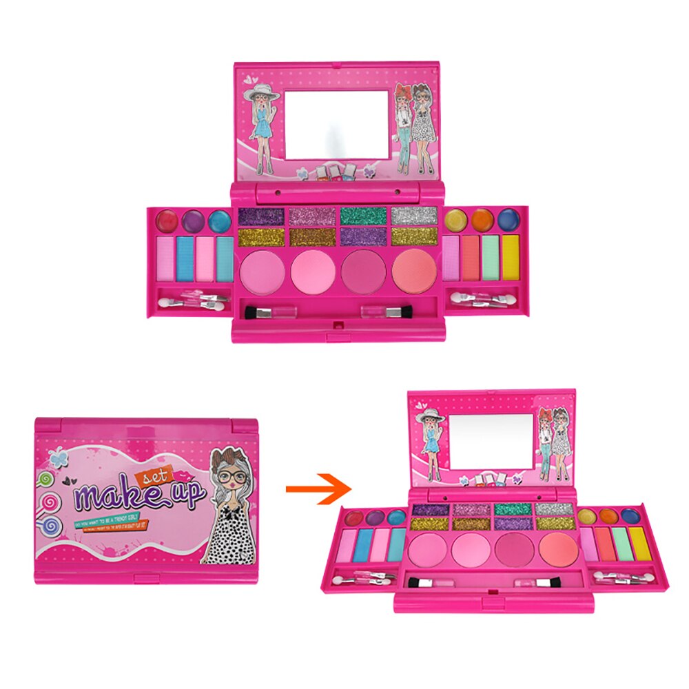 Toys for Girls Frozen Girls Makeup Kit ToKids Washable No Irritation To The Skin Makeup Set Girls Play Cosmetics Set