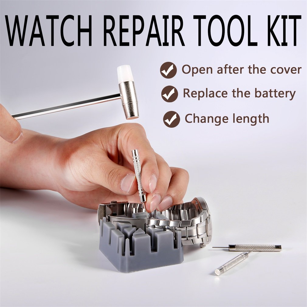 16 Sets Repair Table Tools Watch Repair Kit Practical Multi-function Tool-Clock Plastic Packaging With Hook