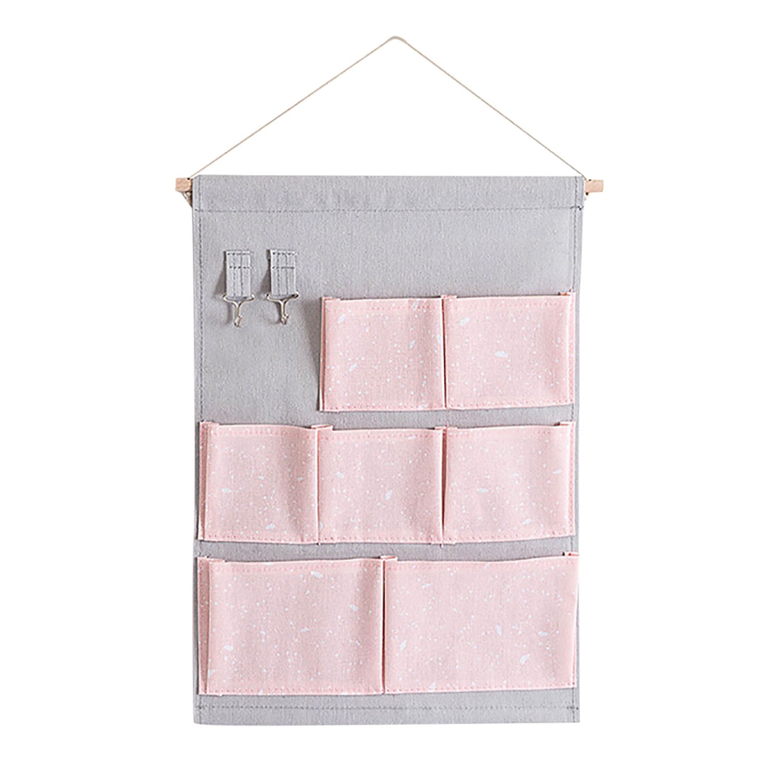 Organizador colgante de tela con bolsillos, Bolsa de almacenamiento de artículos diversos de montaje en pared, impermeable, tela para el hogar, organizador de armario, 25 #: A