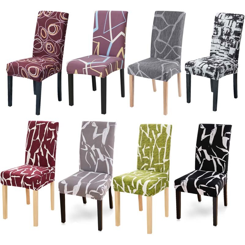 1pc- delige stoelhoes met elastische, vuilafstotende en afneembare bekleding voor dinerstoelen, bruiloften en andere evenementen.