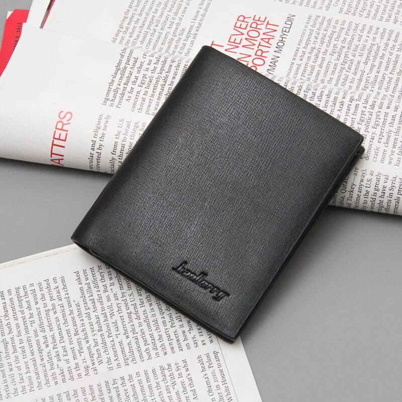Krótkie projektant krótkie portfele mężczyźni klasyczny wąnarty portfel dla człowieka Pu skóra o dużej pojemności etui na karty kredytowe portfel męnarty portfel: czarny V