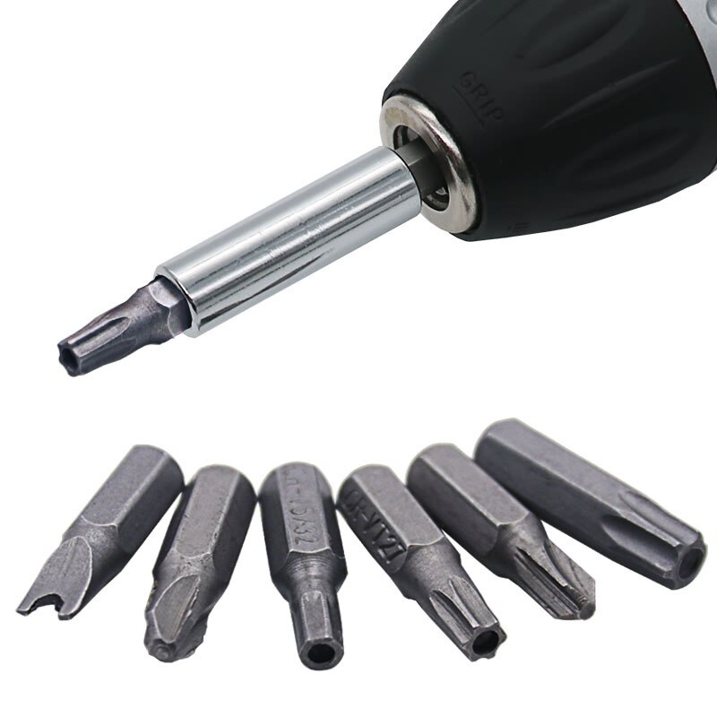 33pcs Security Bit Set with Magnetic Extension Bit Holder Tamper Star Screwdriver Bits Set Quick Release Bit Holder