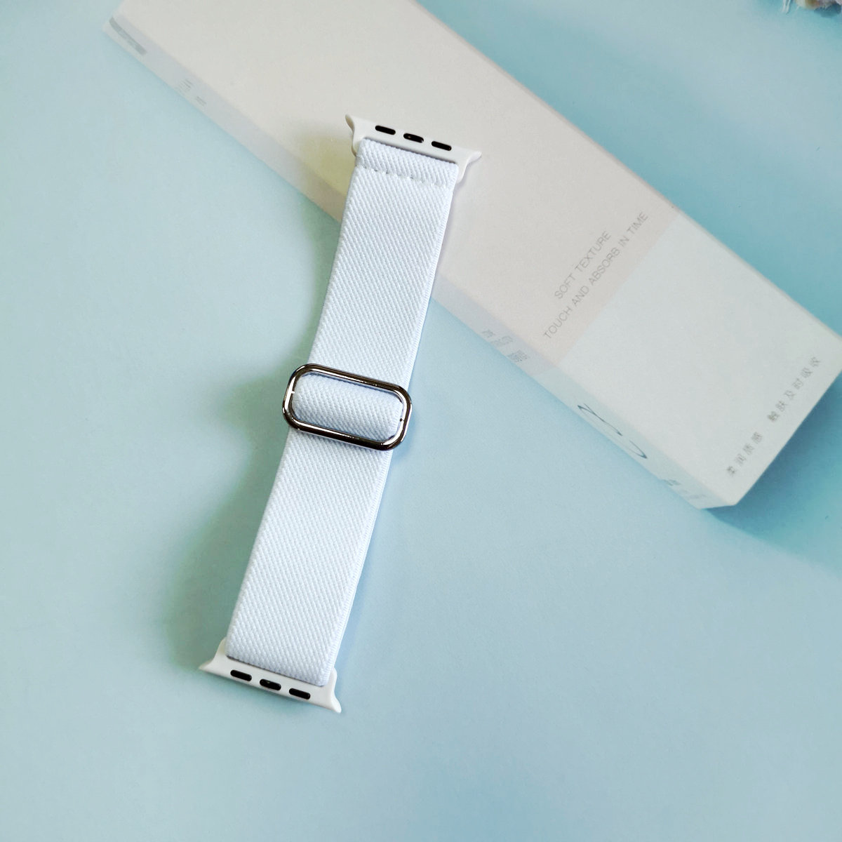 Elastic Strap for Apple Watch Band 45mm 44mm42mm49mm 38mm40mm41mm Nylon Stretchy Bracelets for Apple Watch Strap Iwatch 9 8 7 6: XXL / WHITE