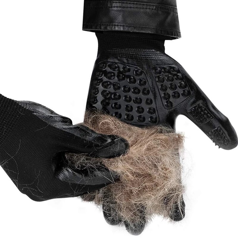 Gant de toilettage en caoutchouc doux pour animaux de compagnie, dissolvant de poils doux pour chiens, chevaux, chats, brosse de Massage, peigne de nettoyage pour animaux