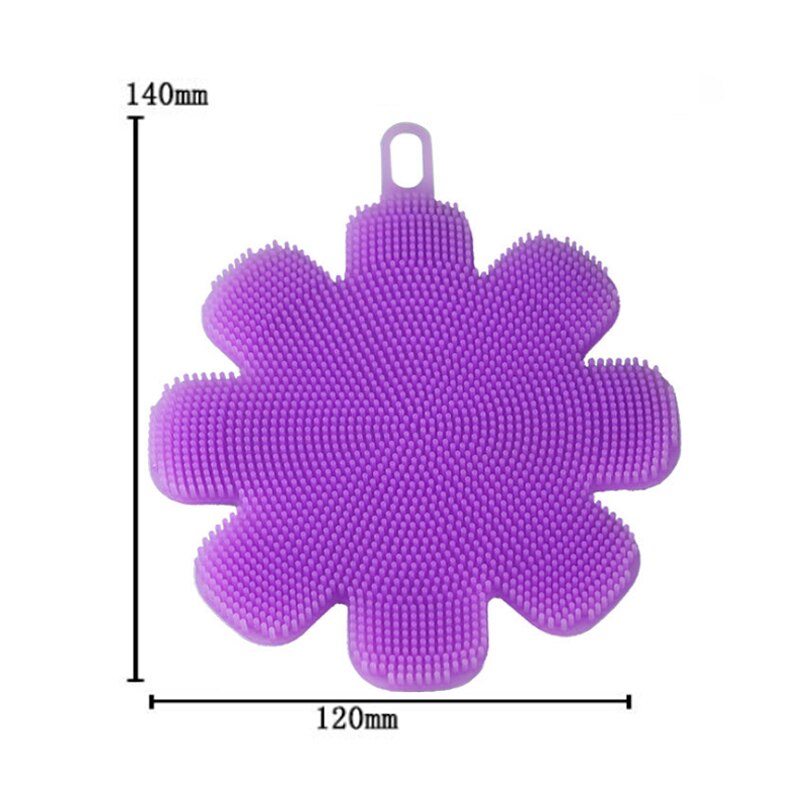 Multifunctional Silicone Brush Kitchen Dishwashing Sourcing Pad Decontamination Pot and Bowl Cleaning Brush Anti Table Mat: 20