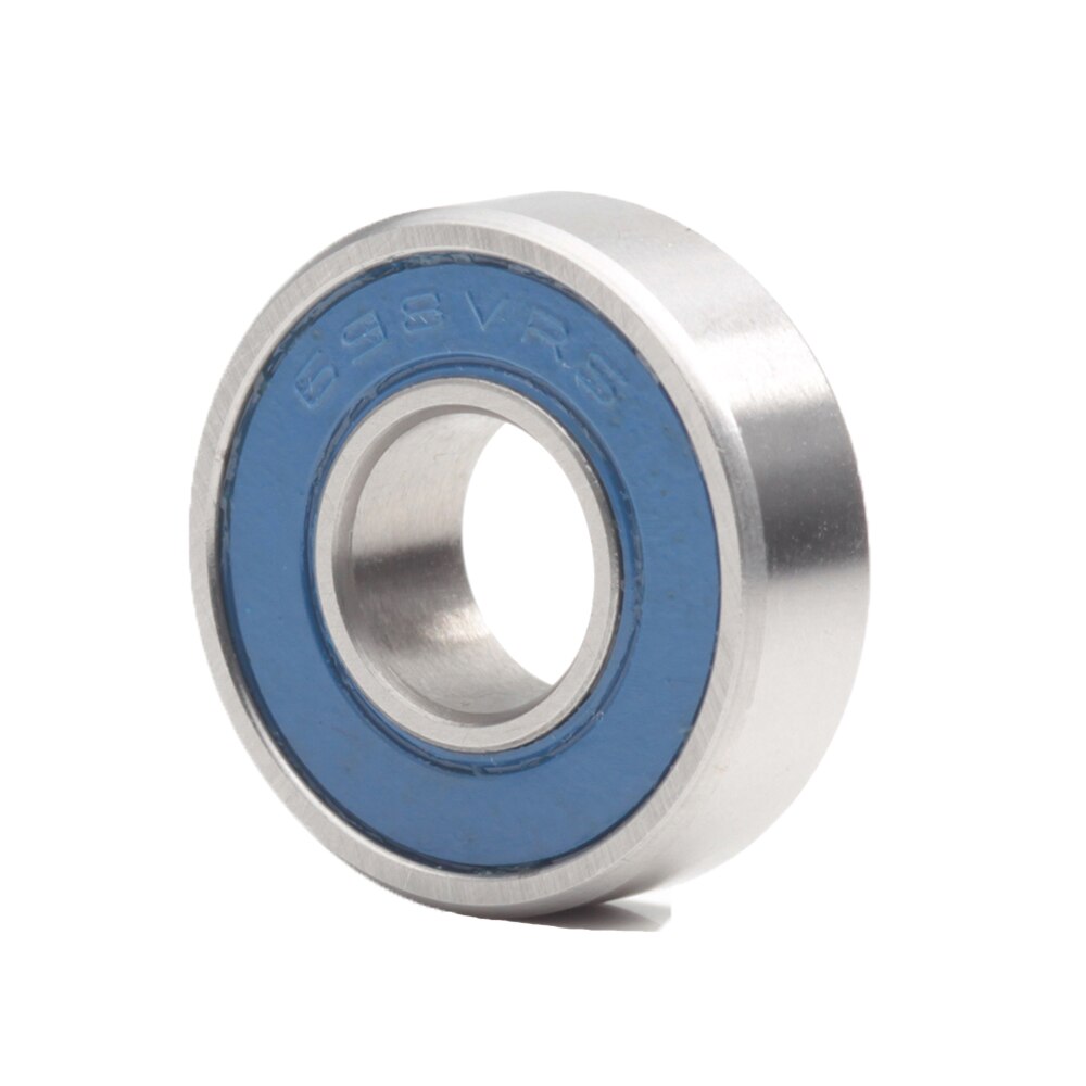 Rodamientos 698 VRS MAX de 8x19x6mm (4 piezas), pivote de bicicleta de acero cromado azul sellado con grasa, rodamiento de bolas completo de carro 698LLU